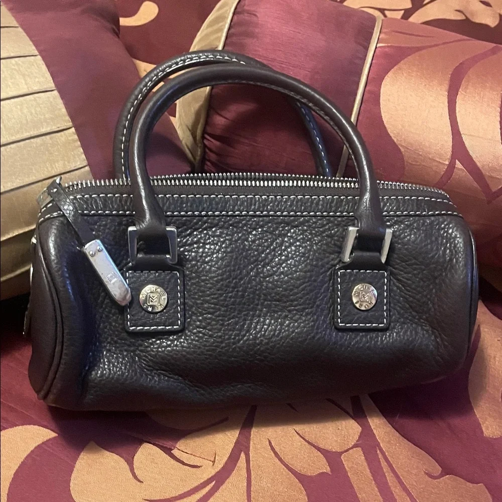 Classic Brown Leather Satchel Handbag